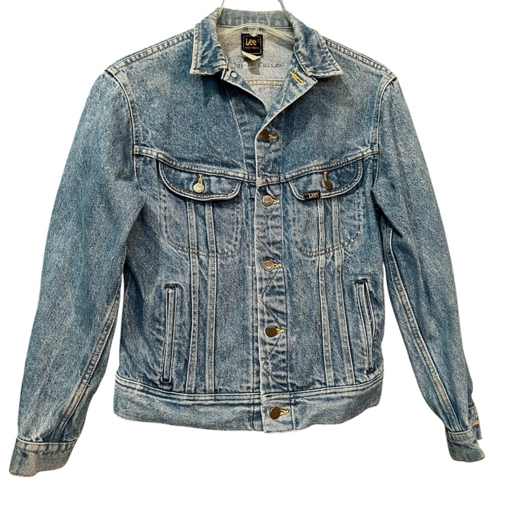Lee Denim Jeans Jacket Blue Boys Sz 18 Vintage Casual Fits Women’s Medium